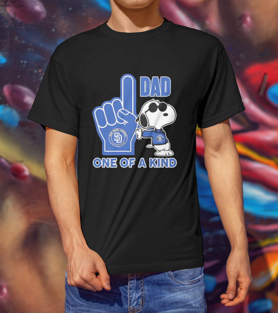 San Diego Padres Snoopy Number One Dad One Of A Kind T-Shirt