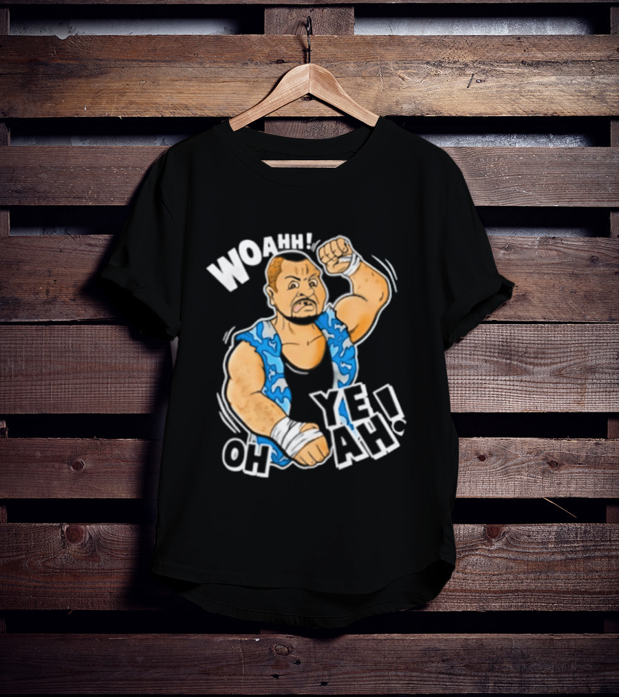 Original WWE The Bushwhackers Woahh Oh Yeah Caricature T-Shirt