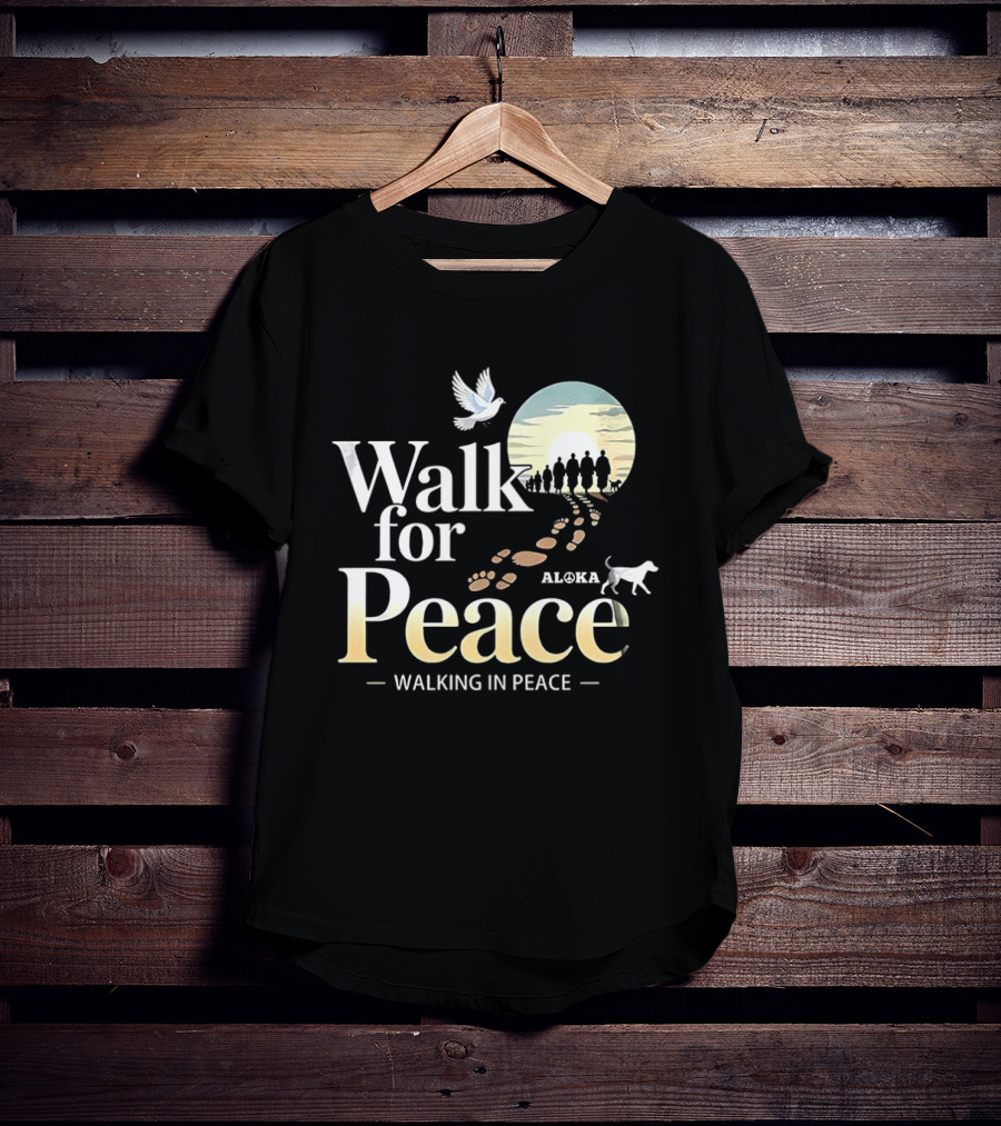 Aloka Walk For Peace Dove Walking In Peace T-Shirt