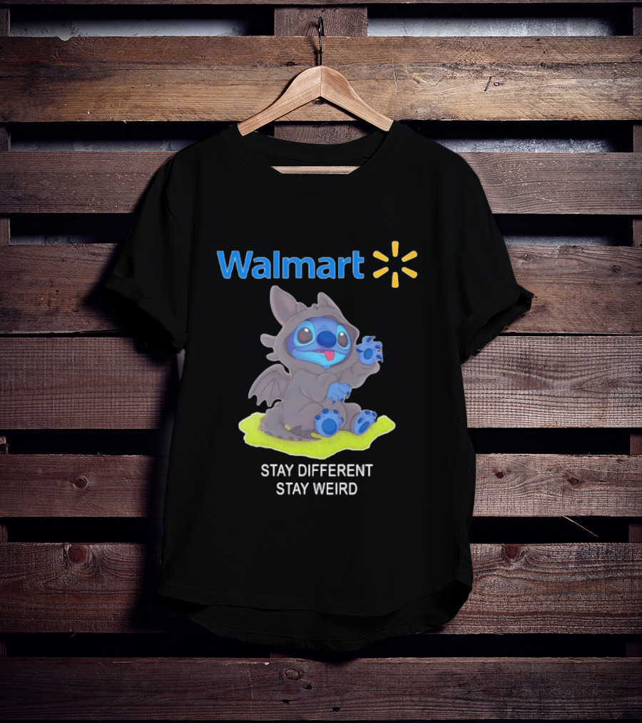 Walmart Canada Toothless Stitch Stay Different Stay Weird T-Shirt