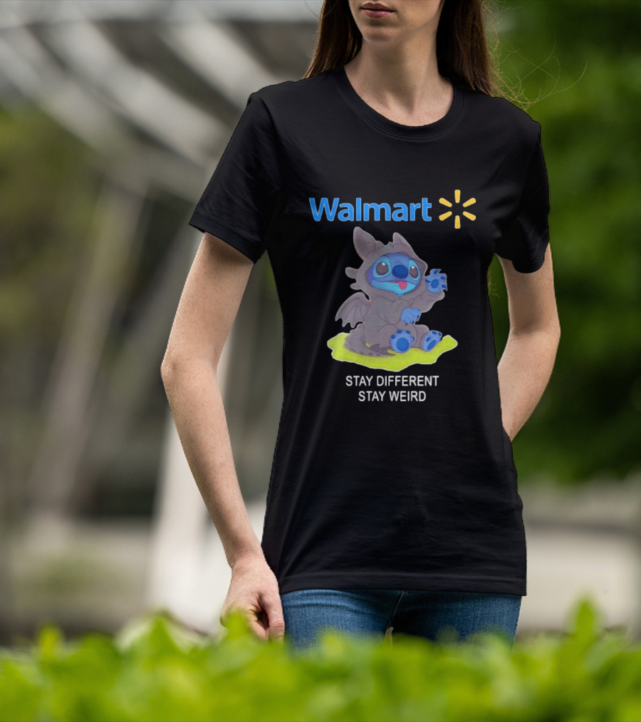 Walmart Canada Toothless Stitch Stay Different Stay Weird T-Shirt