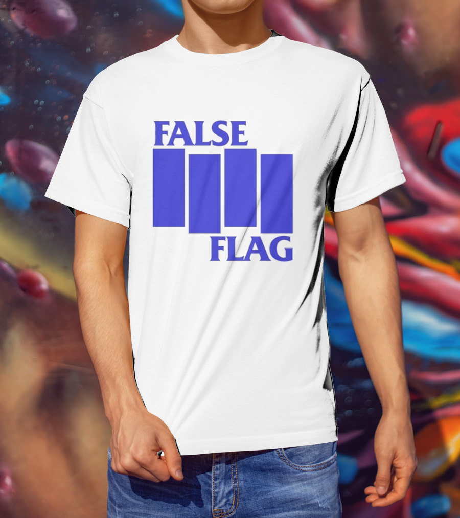 False Flag Bars Blue T-Shirt
