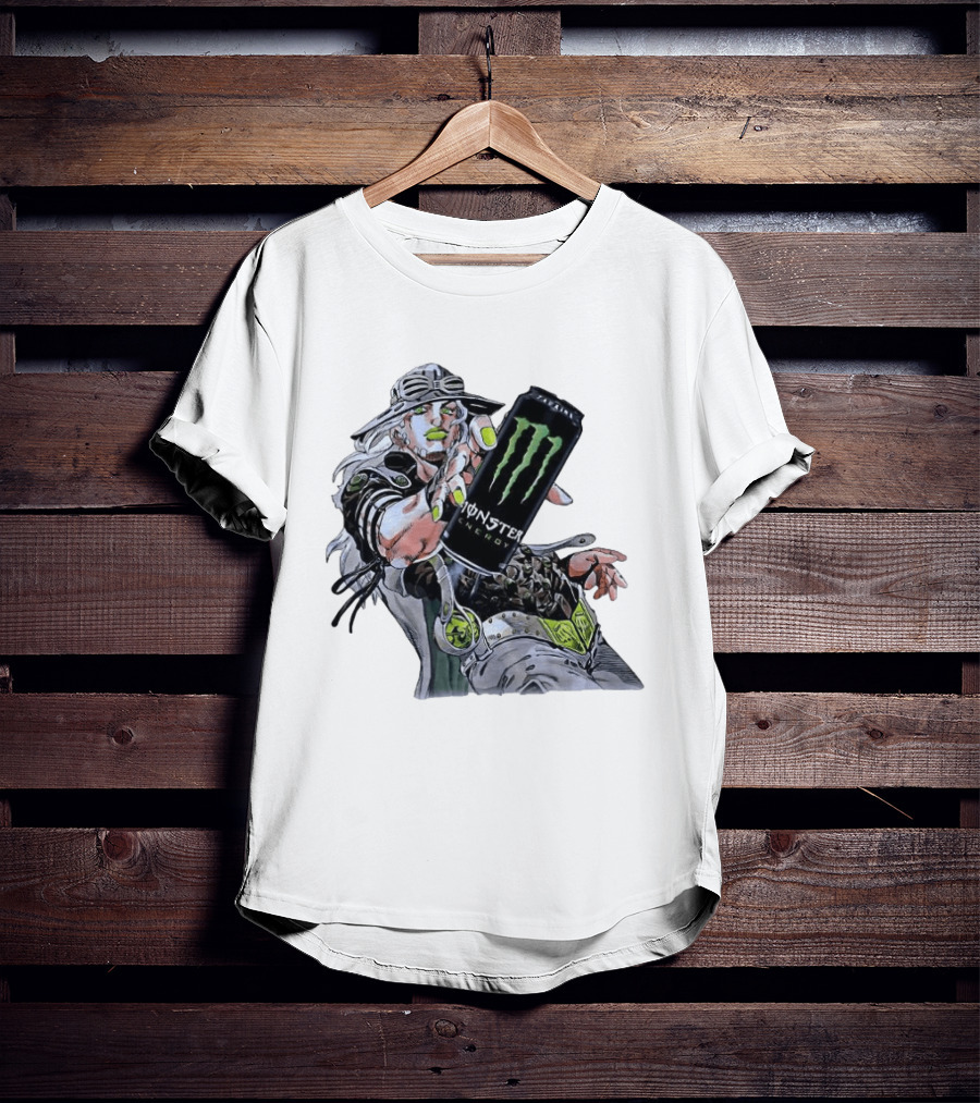 Gyro Zeppeli JoJo's Bizarre Adventure Meets Monster Energy T-Shirt