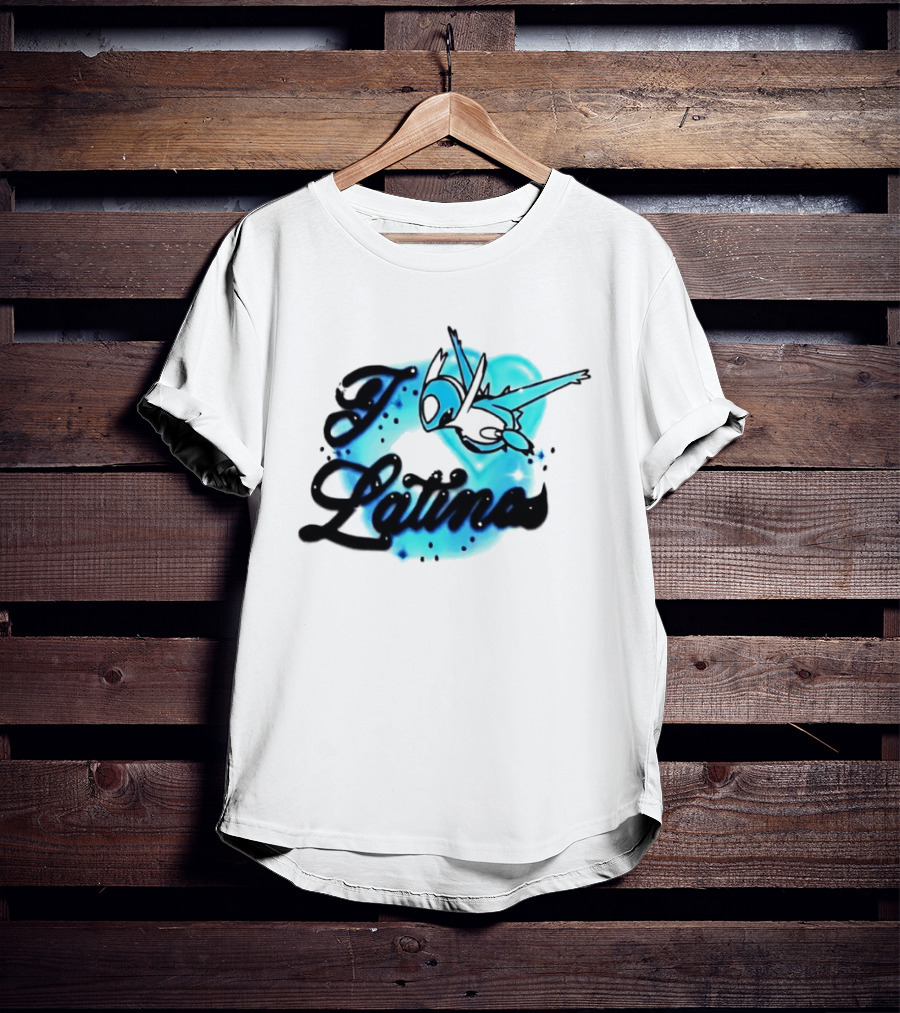 I Latinas Lugia Pokémon Style Art Blue T-Shirt