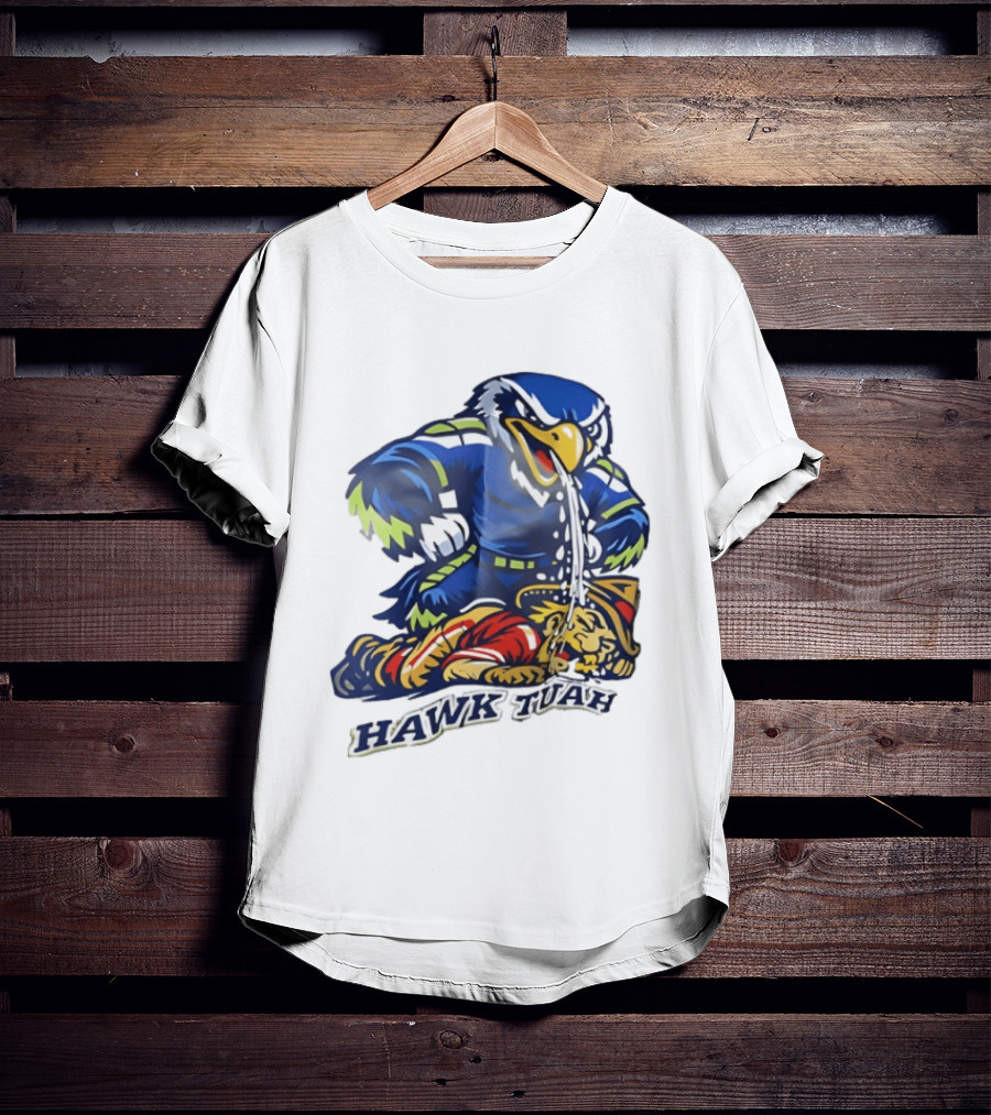 Seattle Seahawks Vs San Francisco 49ers Hawk Tuah Rivalry Showdown T-Shirt