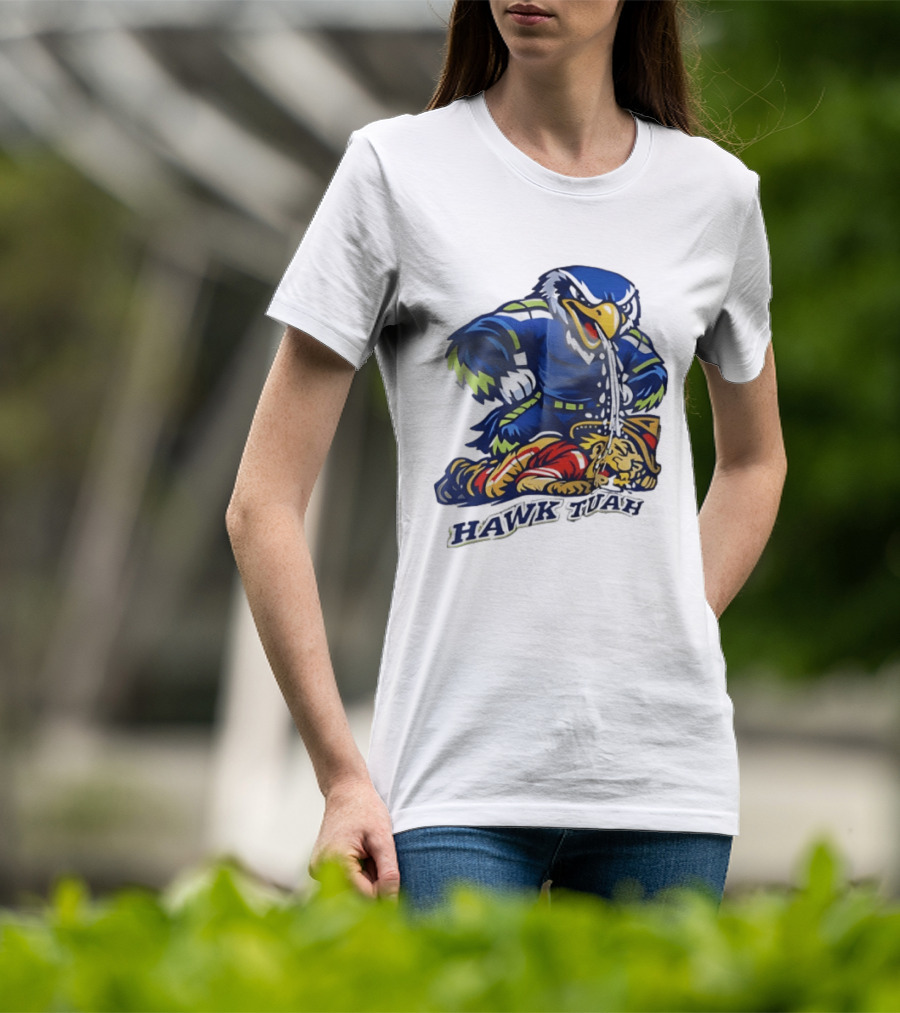 Seattle Seahawks Vs San Francisco 49ers Hawk Tuah Rivalry Showdown T-Shirt