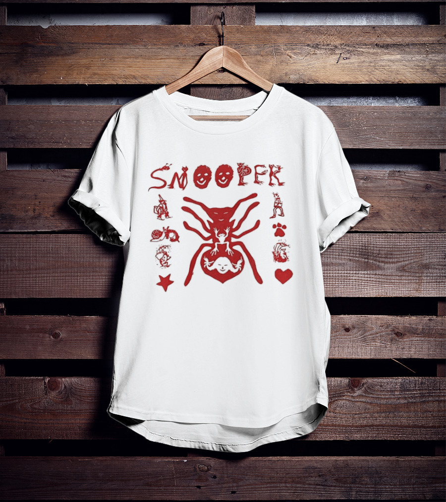 Snooper Spider Faces Star Heart Red T-Shirt