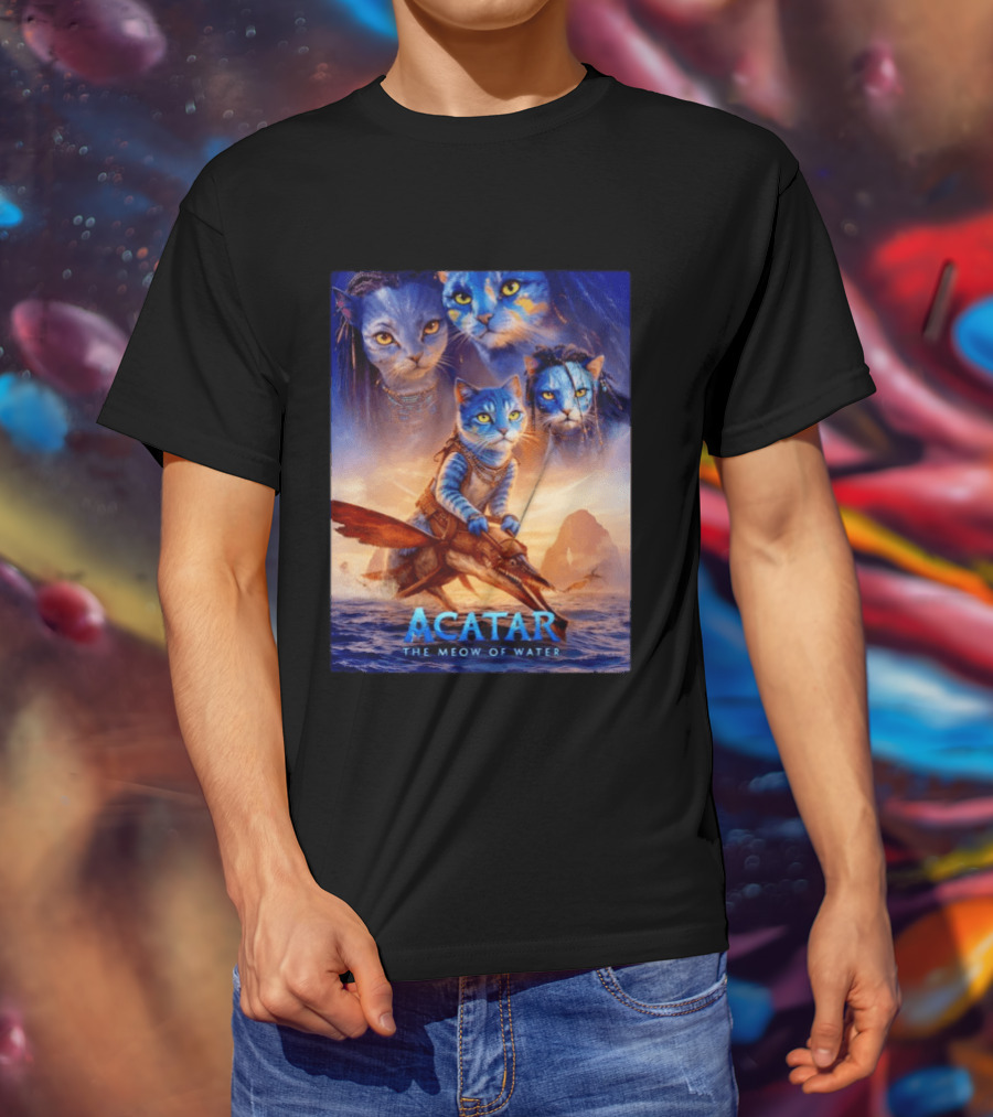 Acatar The Meow Of Water Cat Avatar Fantasy Cats Ocean Adventure T-Shirt