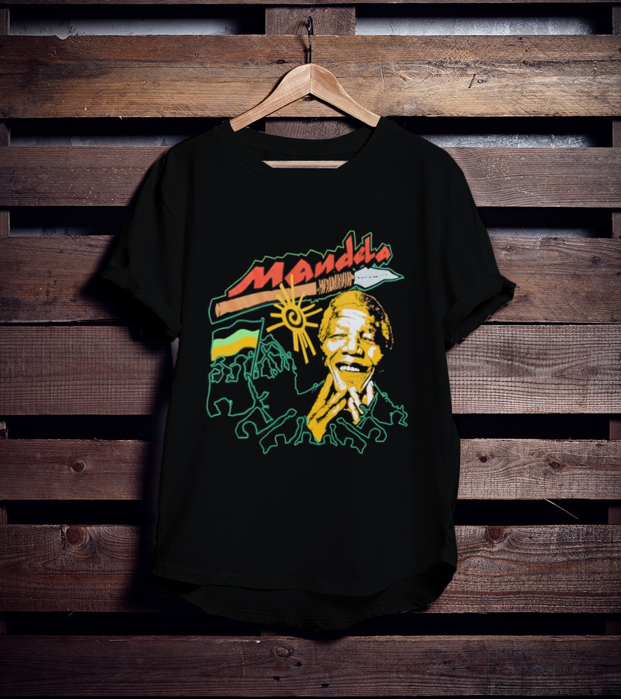 Nelson Mandela Barriers Sun Sketches T-Shirt