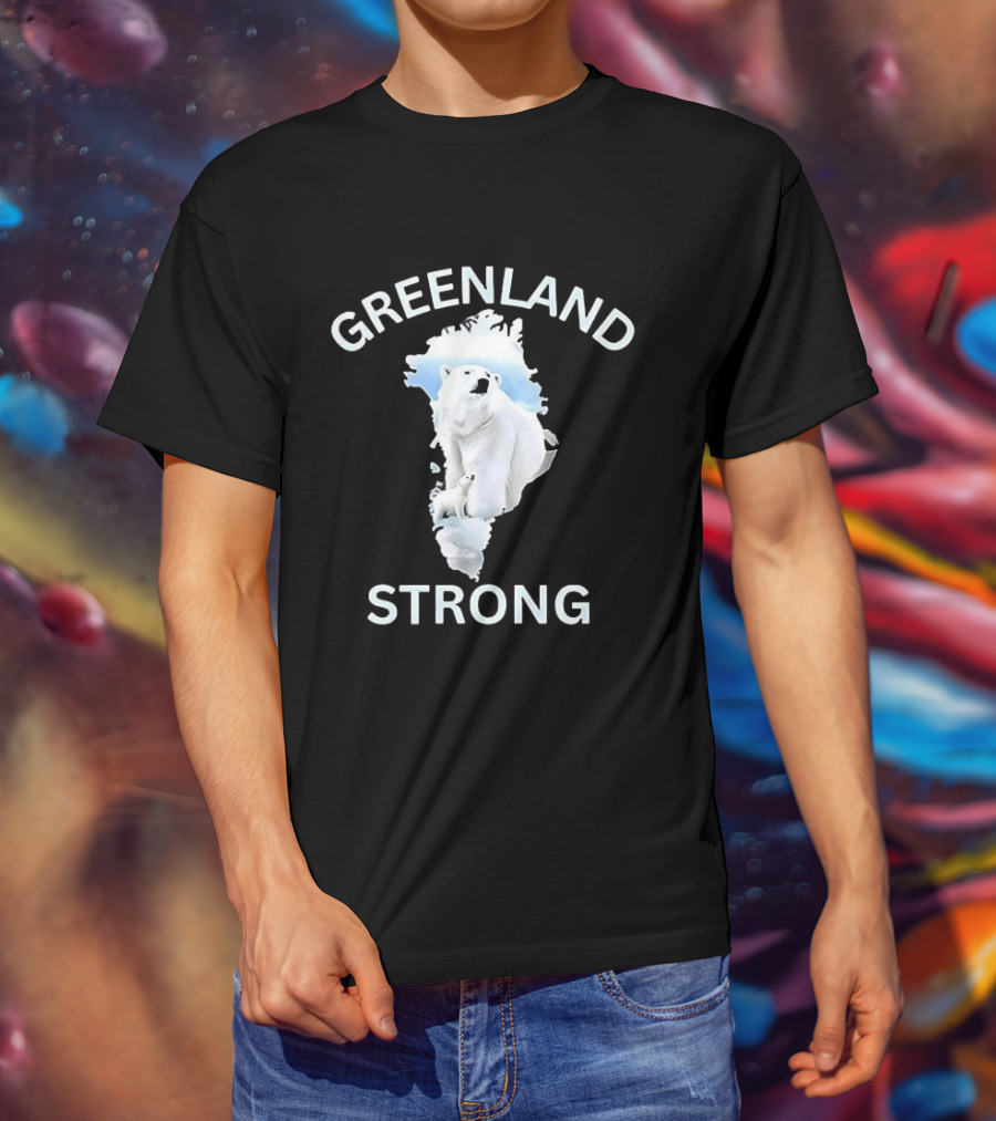 Greenland Strong Polar Bear Map T-Shirt