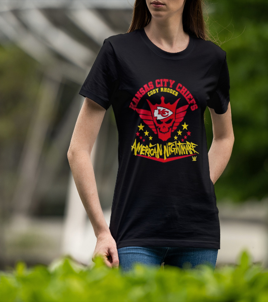 Kansas City Chiefs Cody Rhodes KC American Nightmare Stars T-Shirt