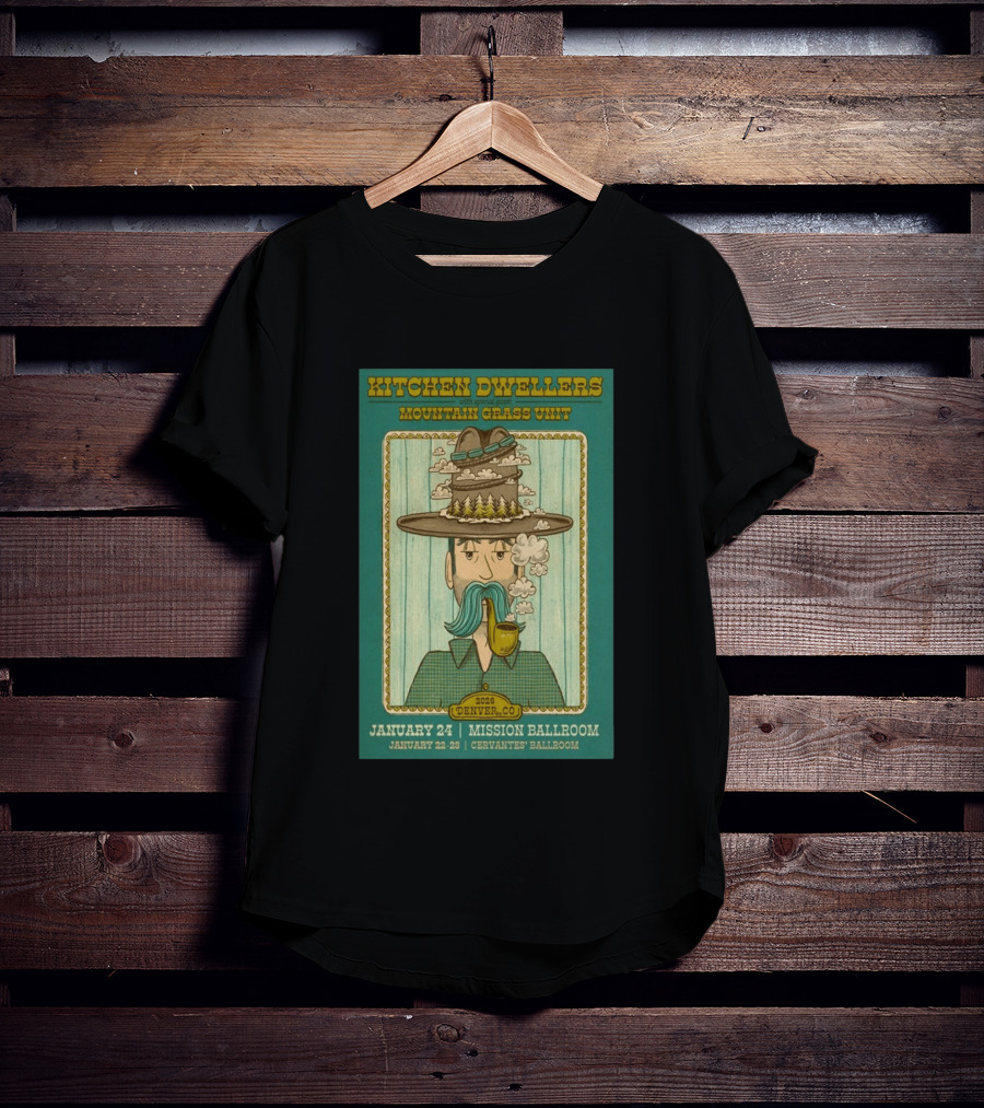 Kitchen Dwellers Mission Ballroom Denver 2026 Mountain Grass Unit Concert T-Shirt