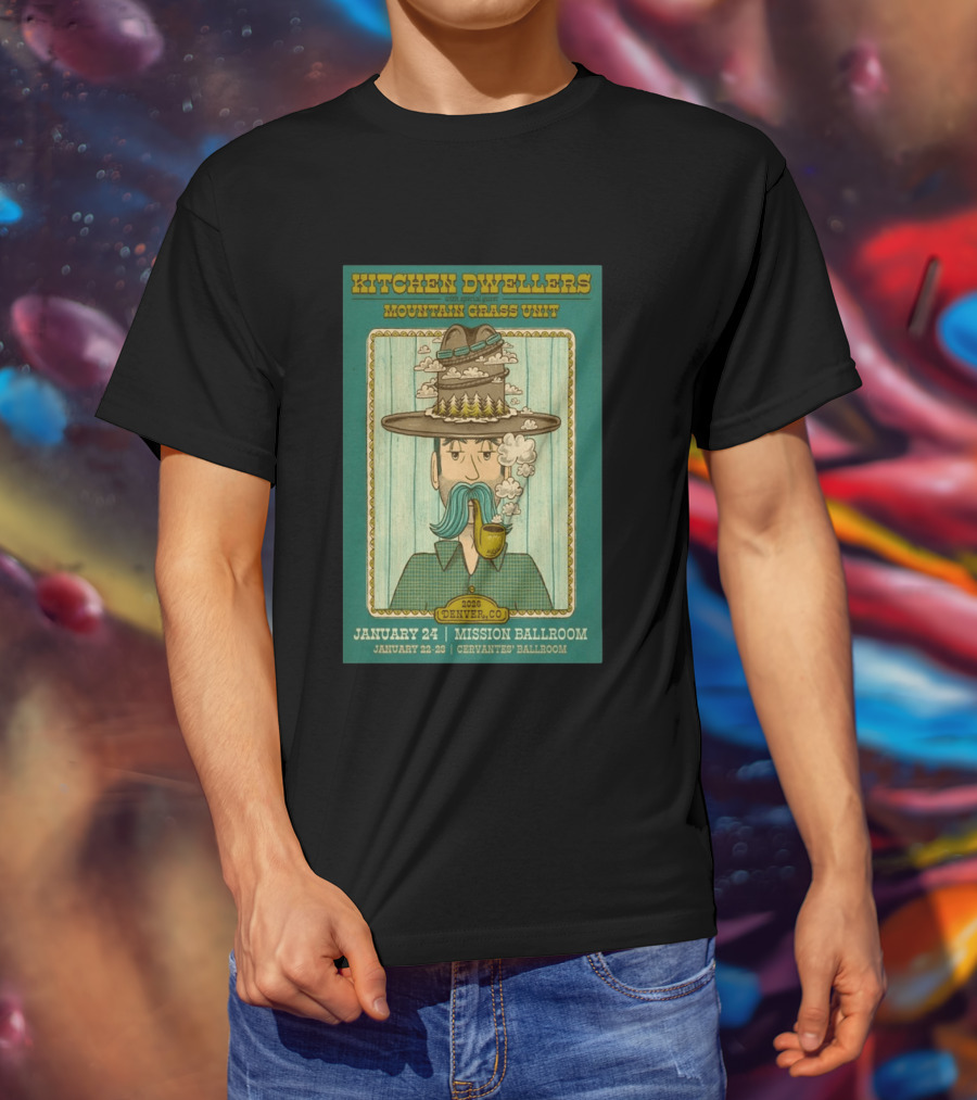 Kitchen Dwellers Mission Ballroom Denver 2026 Mountain Grass Unit Concert T-Shirt