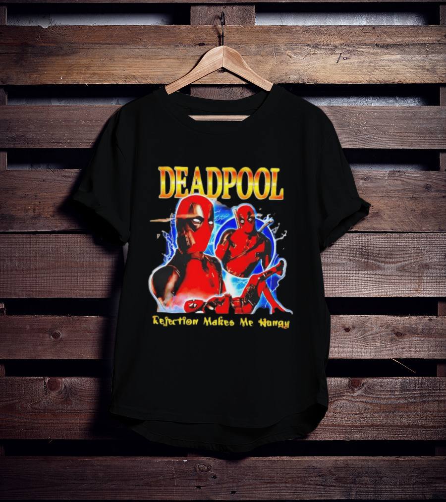 Deadpool Rejection Makes Me Hungry Bold Comic T-Shirt