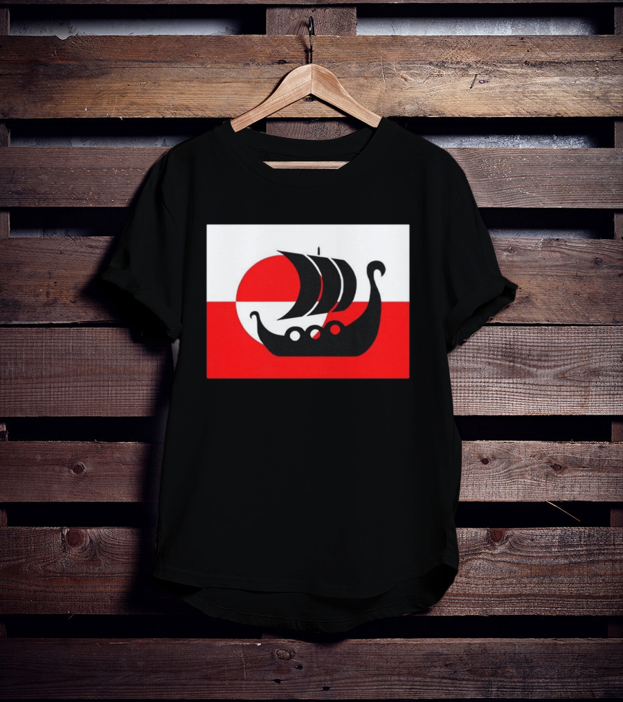 Denmark Greenland Flag Not For Sale Support Danish Viking Warship T-Shirt