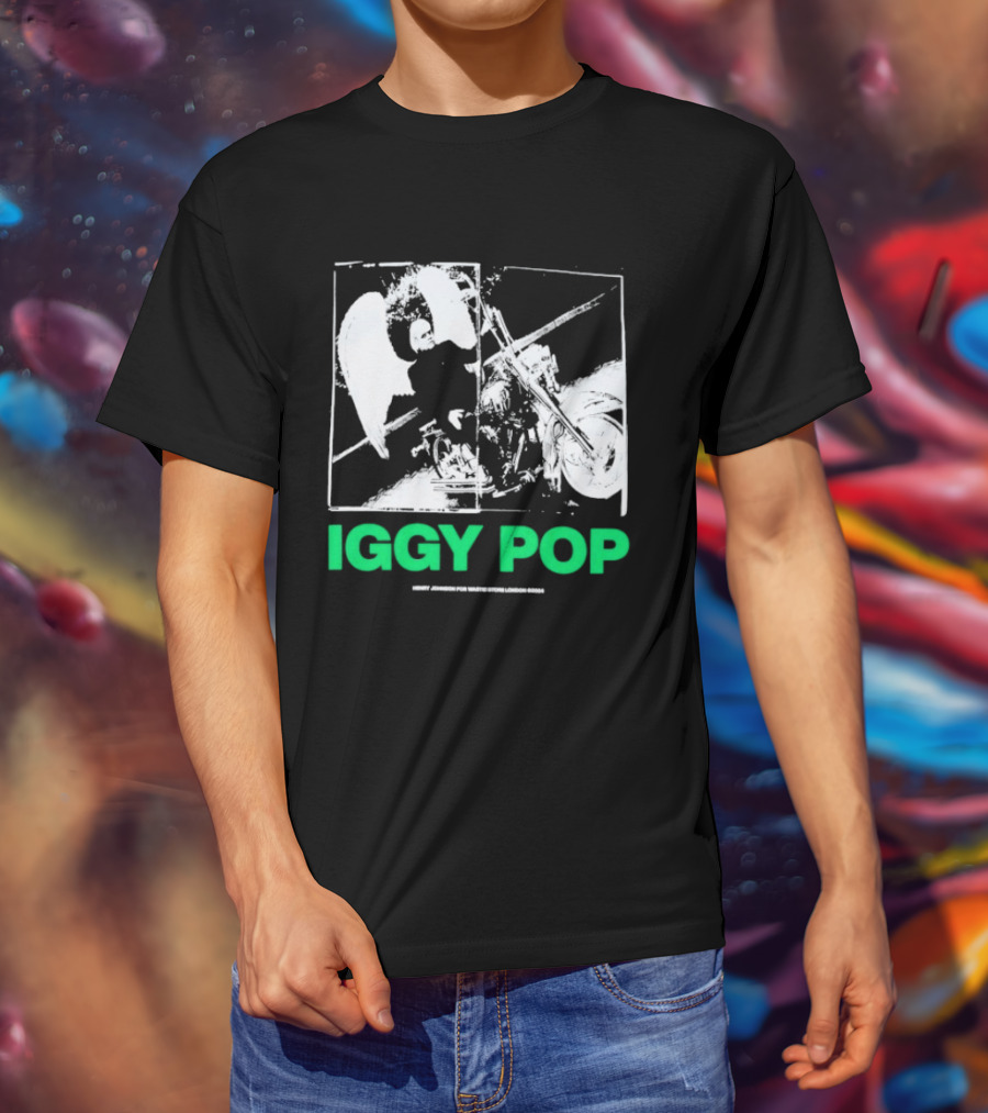 Waste! X Henry Johnson Iggy Pop Motor Wings Motorcycle Duo T-Shirt