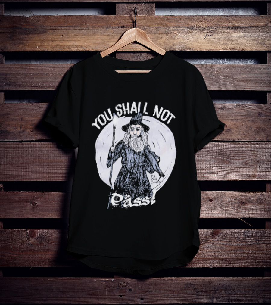 You Shall Not Pass Wizard Gandalf Blocking Pose T-Shirt