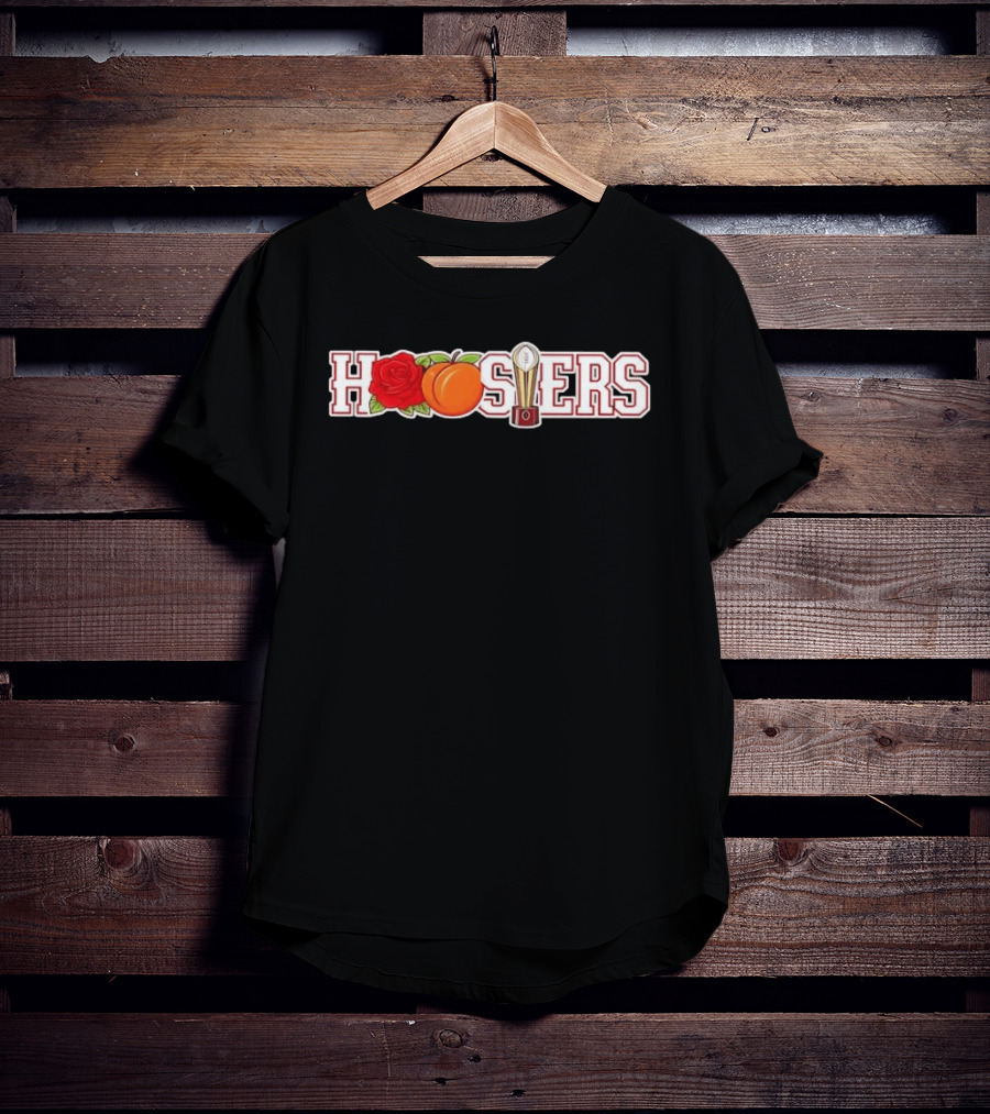 Hoosiers Rose Peach College Football Trophy Celebration T-Shirt