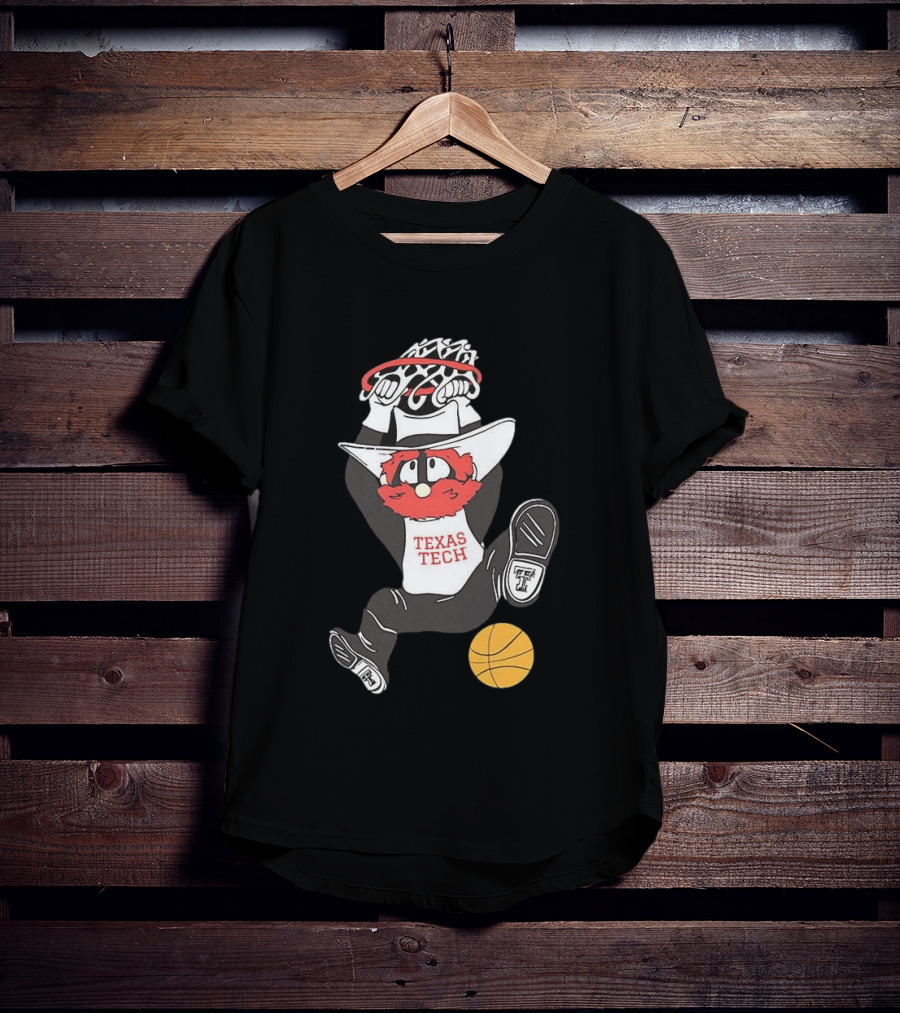 Texas Tech Raider Red Basketball Jammin Both Ways T-Shirt