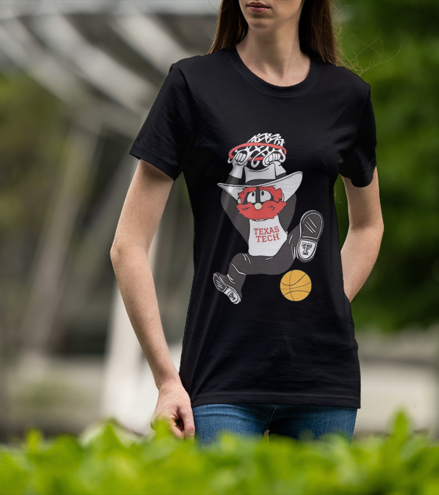 Texas Tech Raider Red Basketball Jammin Both Ways T-Shirt