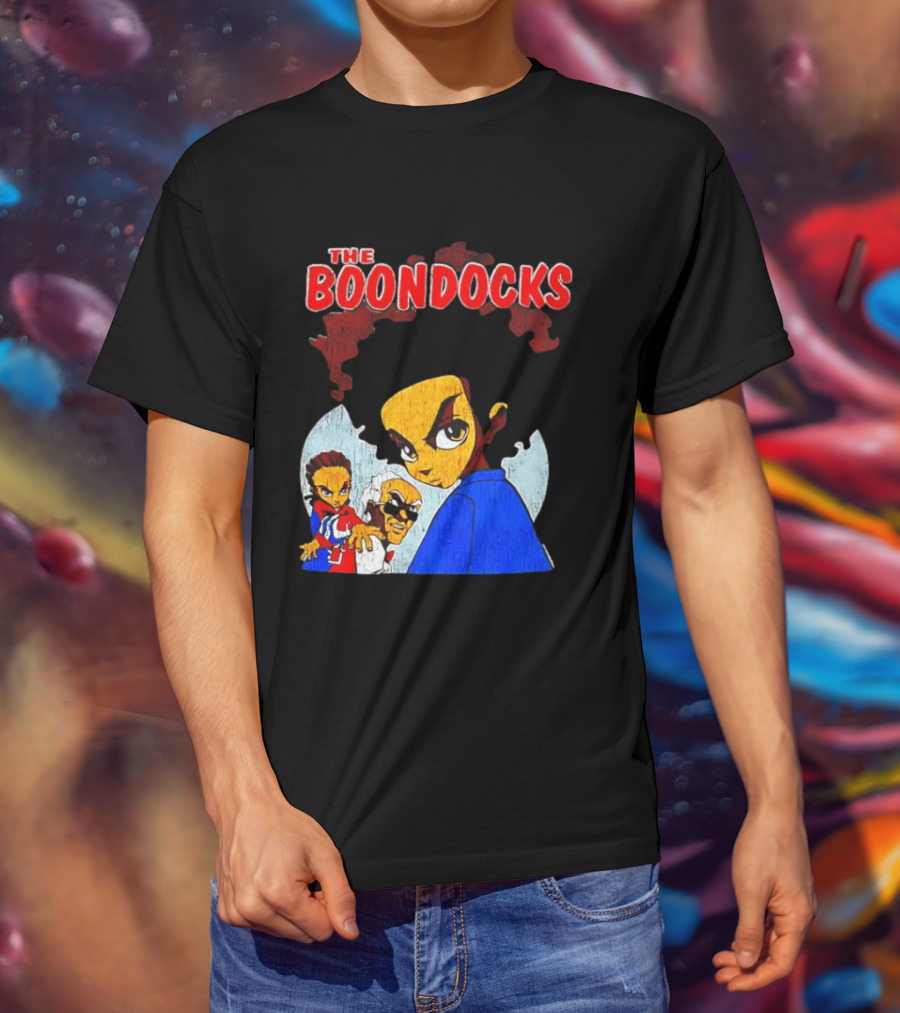 The Boondocks Animated Series Characters Huey Riley Grandad T-Shirt