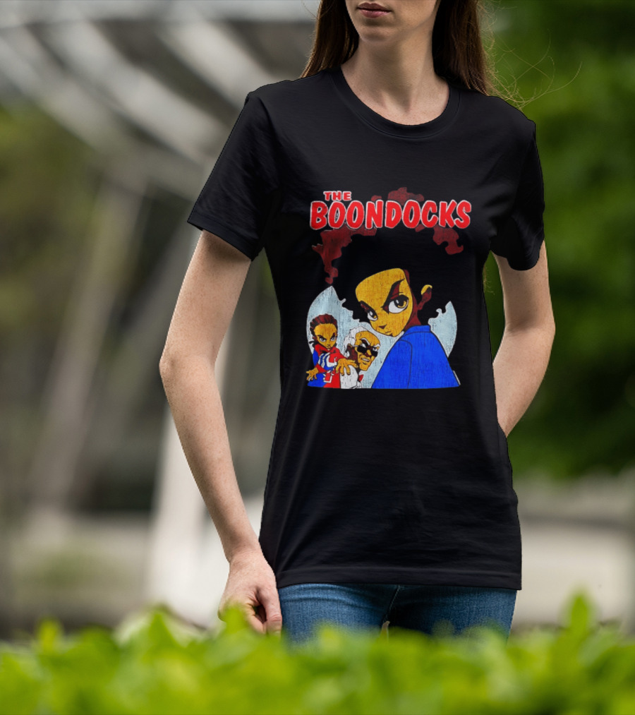 The Boondocks Animated Series Characters Huey Riley Grandad T-Shirt