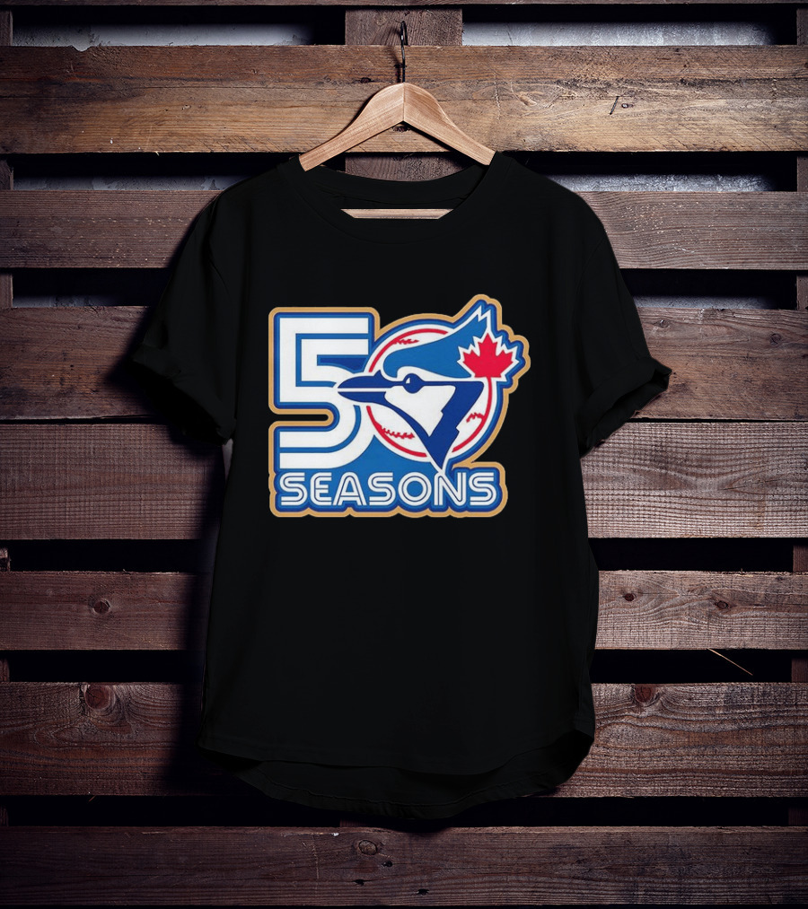 Toronto Blue Jays 50 Seasons Baseball Anniversary Celebration T-Shirt