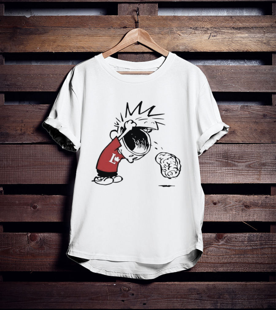 Calvin Hobbes Political Satire Cartoon Liberal Theme Peanuts T-Shirt