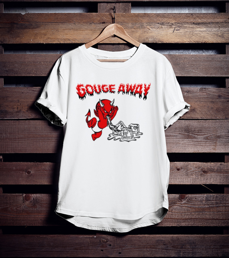 Gouge Away Red Devil Smashing Ice Cubes T-Shirt