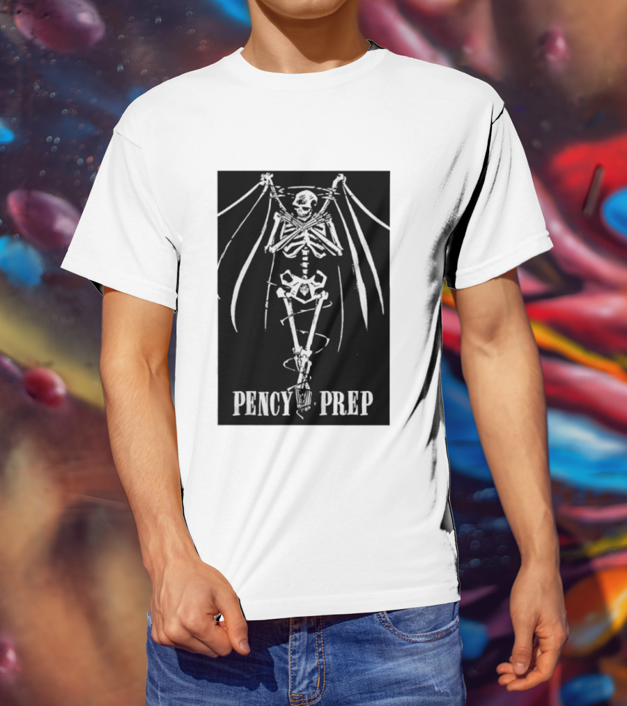 Pencey Prep Skeleton Flyer Ransom Bats Crossed Arms Band Merch T-Shirt