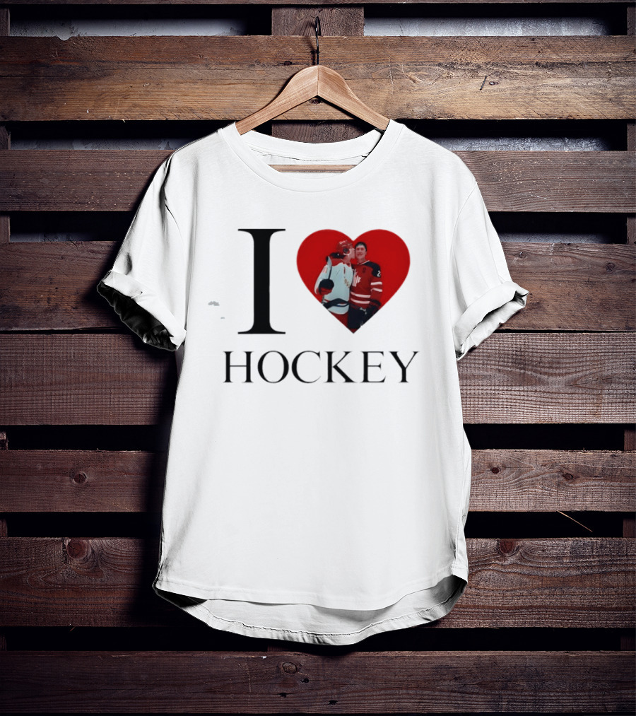 Williams & Storrie I Love Hockey Players Red Heart T-Shirt