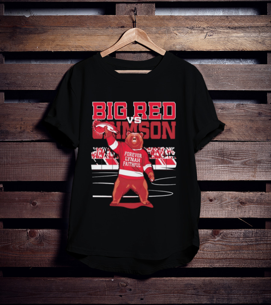 Cornell Hockey Big Red Vs Crimson Forever Lynah Faithful Bear Game Day T-Shirt