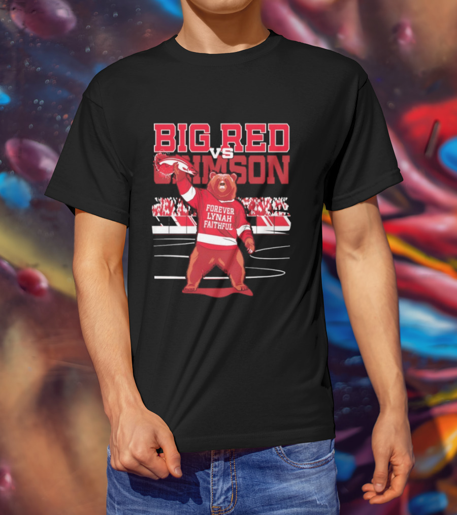 Cornell Hockey Big Red Vs Crimson Forever Lynah Faithful Bear Game Day T-Shirt