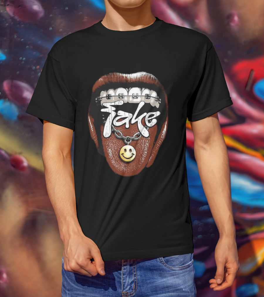 Fake Smile Braces Mouth Gothic Dark Grunge Aesthetic T-Shirt