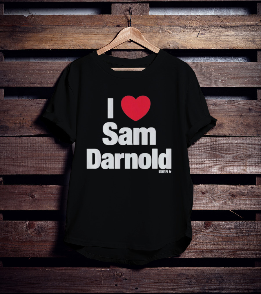I Love Sam Darnold Heart Design Fan T-Shirt