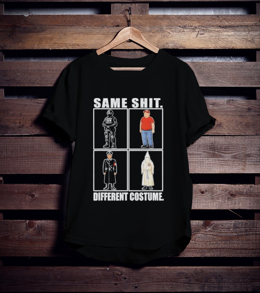 Same Shit Different Costume Soldier Red Hat Uniform White Robe Meme T-Shirt