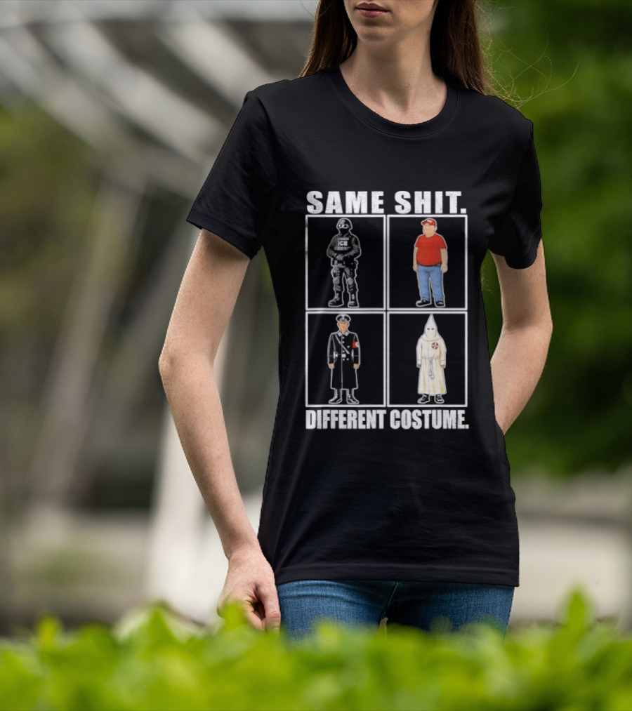 Same Shit Different Costume Soldier Red Hat Uniform White Robe Meme T-Shirt