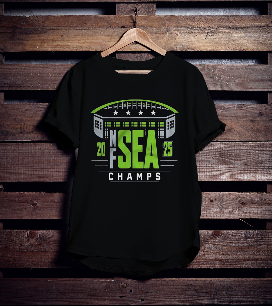 Seattle Seahawks 2025 NF SEA Champs Stadium Victory Stars T-Shirt