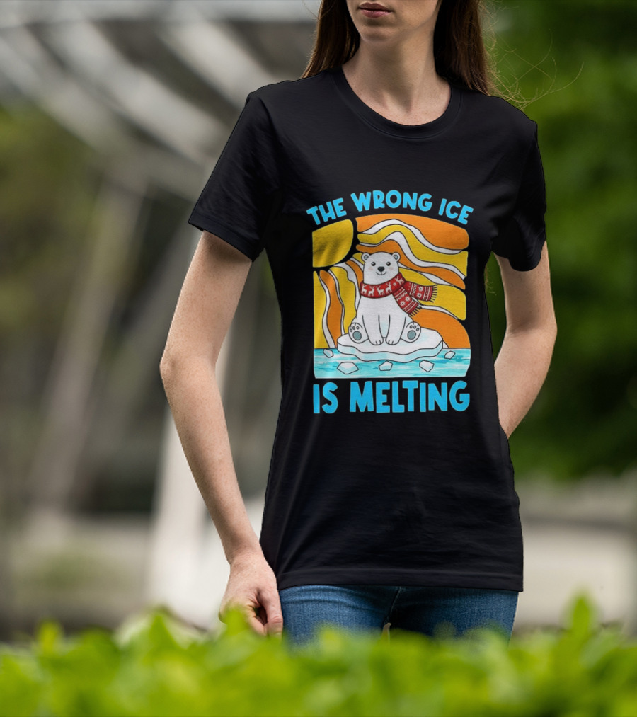 The Wrong Ice Is Melting Polar Bear Abolish ICE T-Shirt