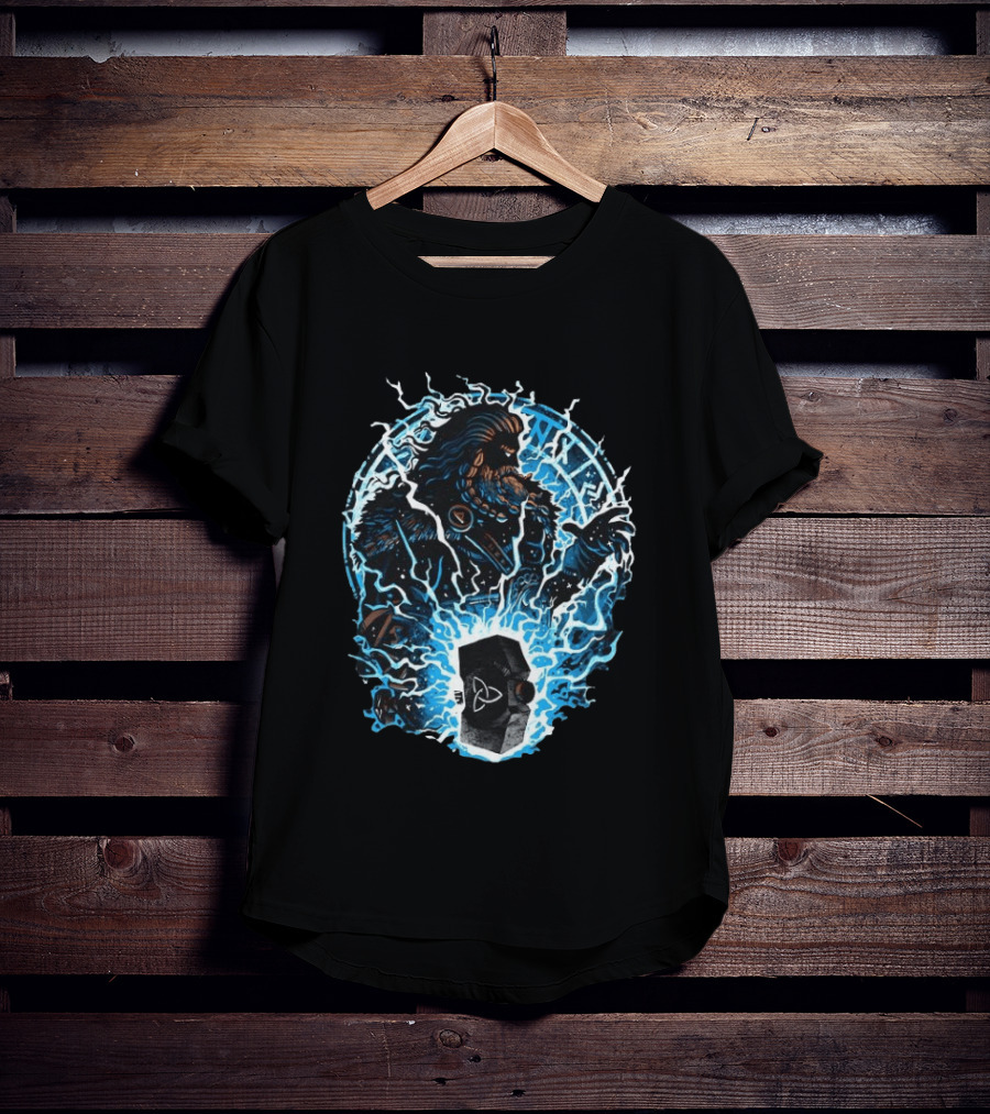 Thor Norse God Of Thunder Mjolnir Lightning Power Norse Mythology T-Shirt