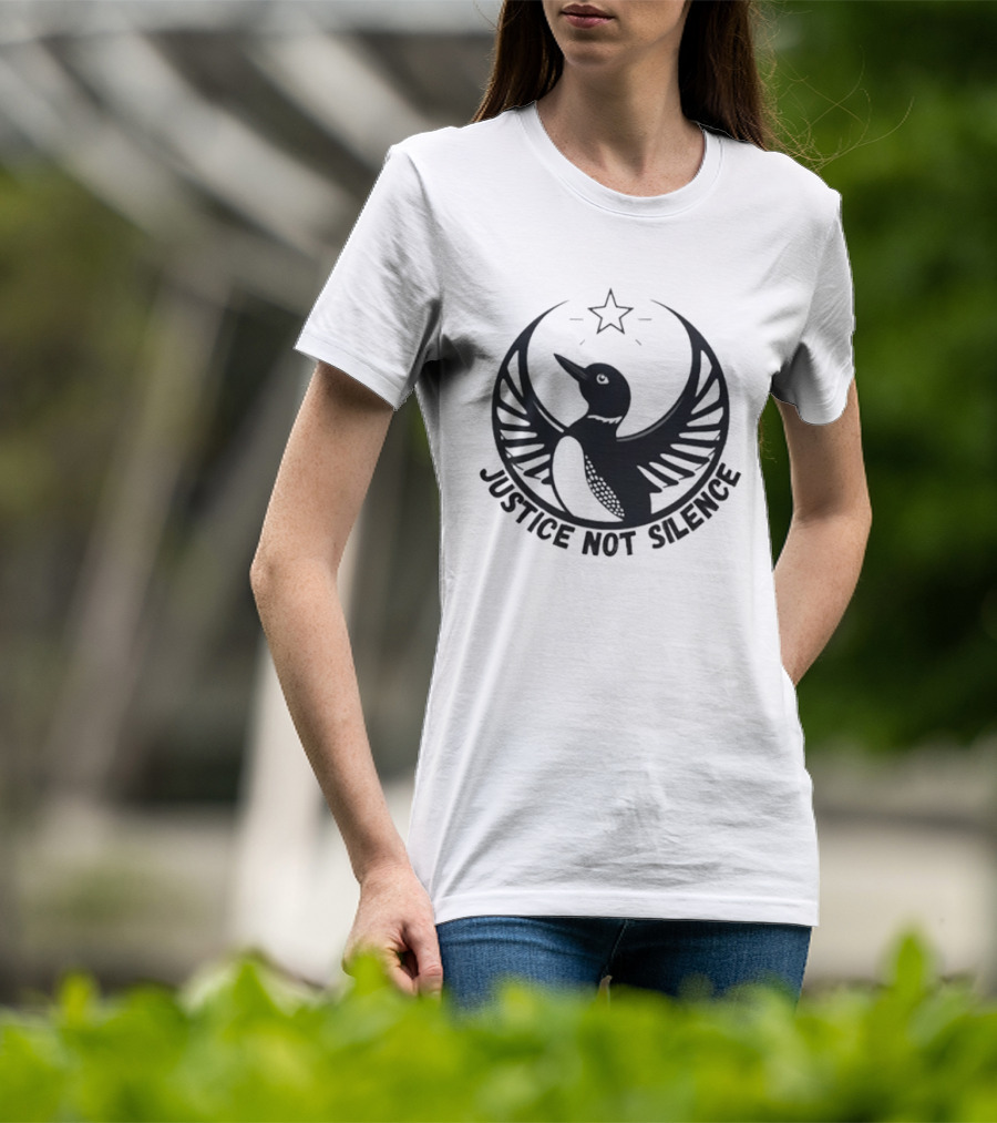 Justice Not Silence Minnesota Rebel Alliance Star Bird T-Shirt