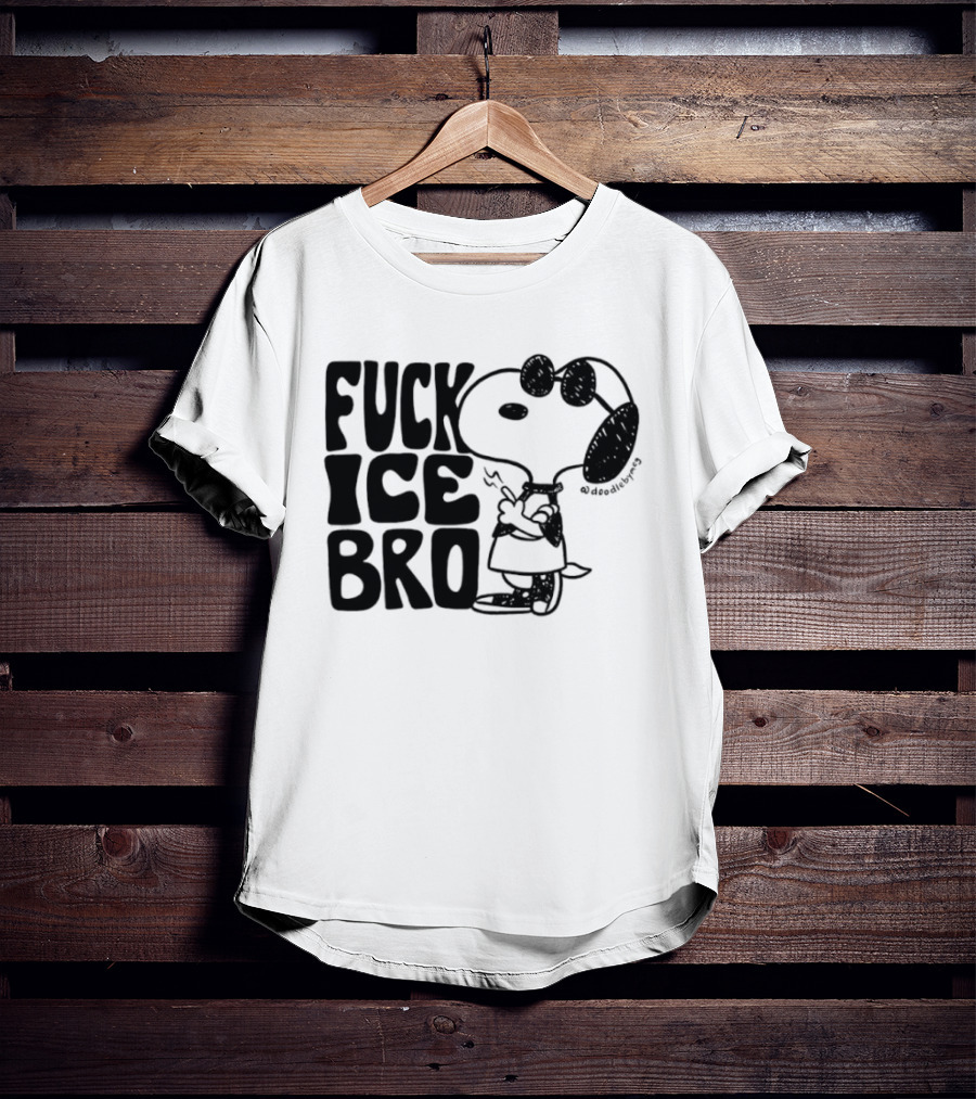 Snoopy Protest Statement ICE Bro T-Shirt