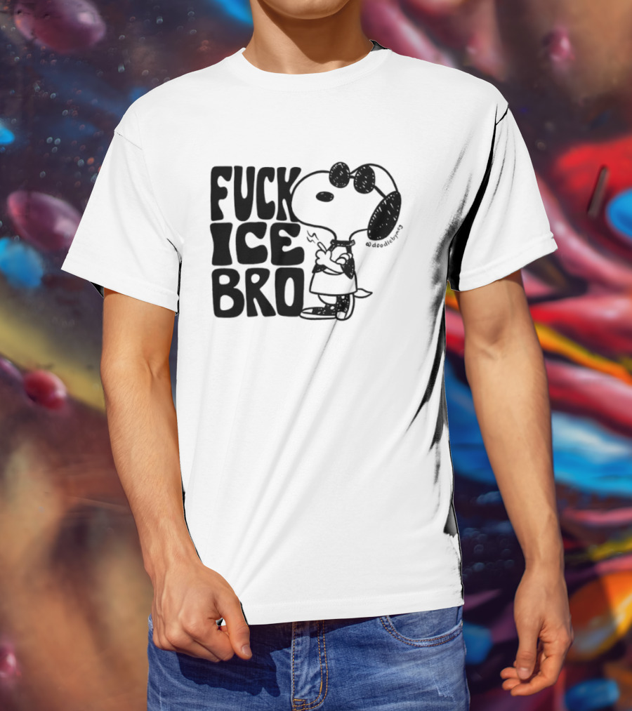 Snoopy Protest Statement ICE Bro T-Shirt
