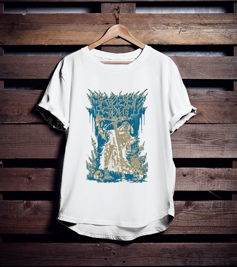 Frozen Soul Reaper Undead Skeleton Warrior Ice Wraith T-Shirt