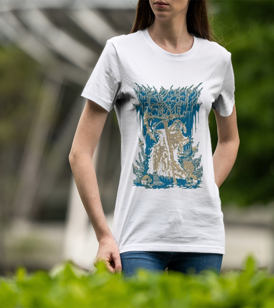 Frozen Soul Reaper Undead Skeleton Warrior Ice Wraith T-Shirt