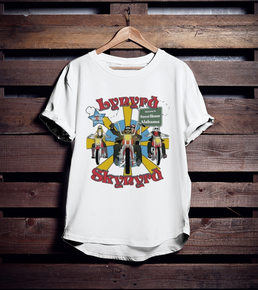 Lynyrd Skynyrd Road Trippin Welcome To Sweet Home Alabama Route 66 Biker Adventure T-Shirt