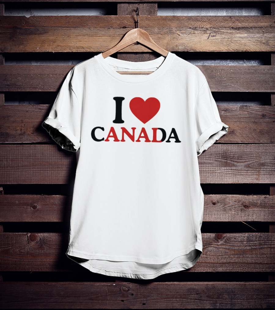 I Love Canada Red Heart T-Shirt