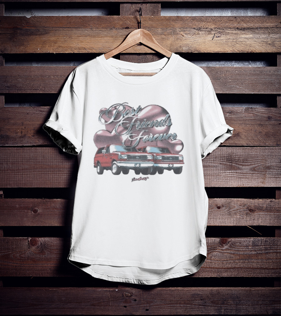 Best Friends Forever Vintage Trucks Heartbeat T-Shirt