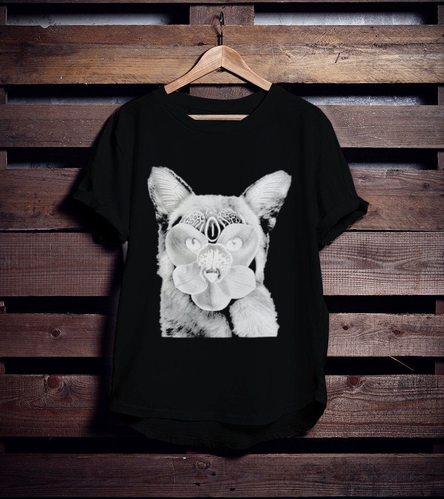 Galantis Palladium Cat Mask Orchid Eyes Black And White T-Shirt