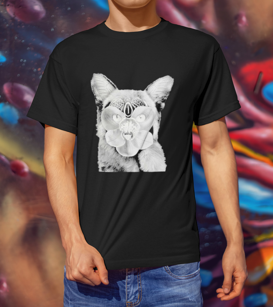 Galantis Palladium Cat Mask Orchid Eyes Black And White T-Shirt